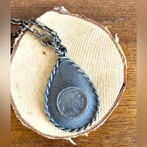 Sarah Coventry Vintage Copy of U.S Indian Head Coin 1937 Pendant Necklace